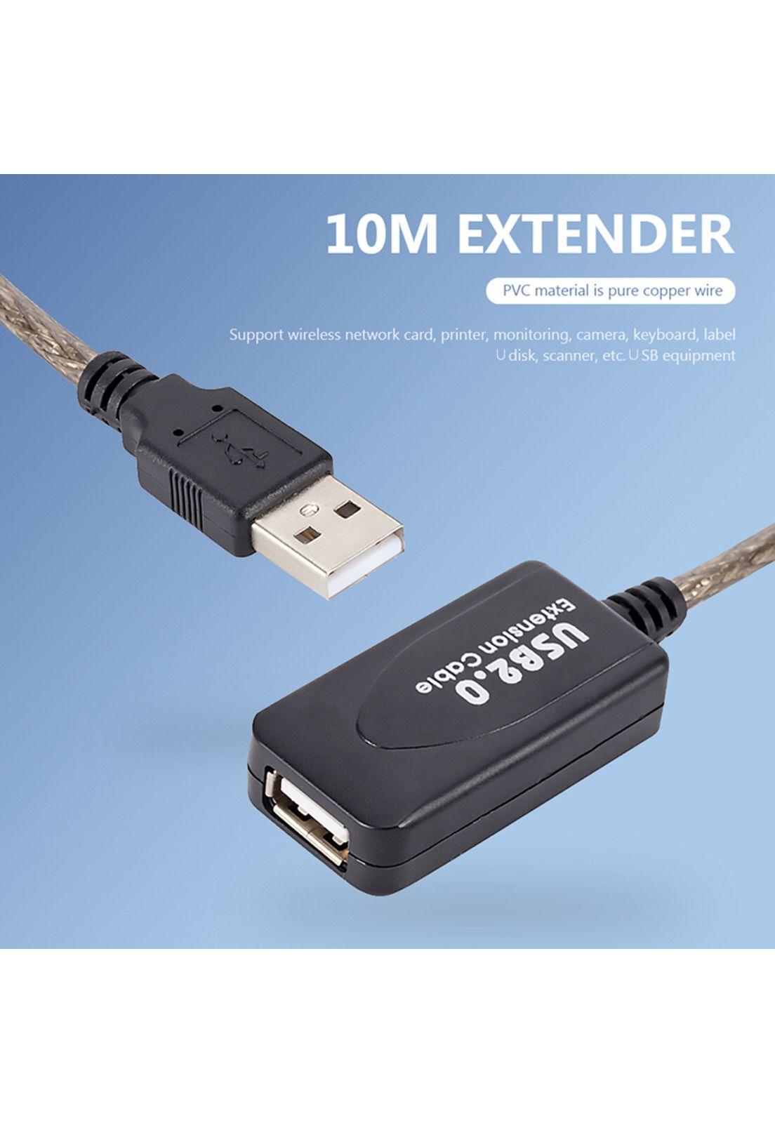 Extensión USB 2.0 Activa de 10Metros Reforzado 480Mbps GC529-4