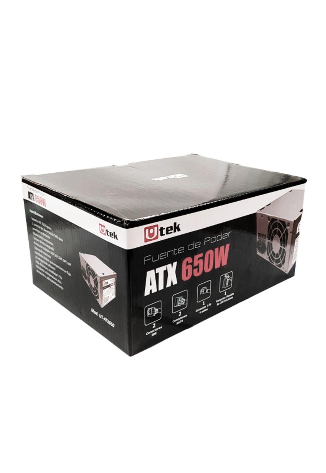 Fuente de Poder ATX 650W Ultra Silenciosa UTEK UT-ATX650-2
