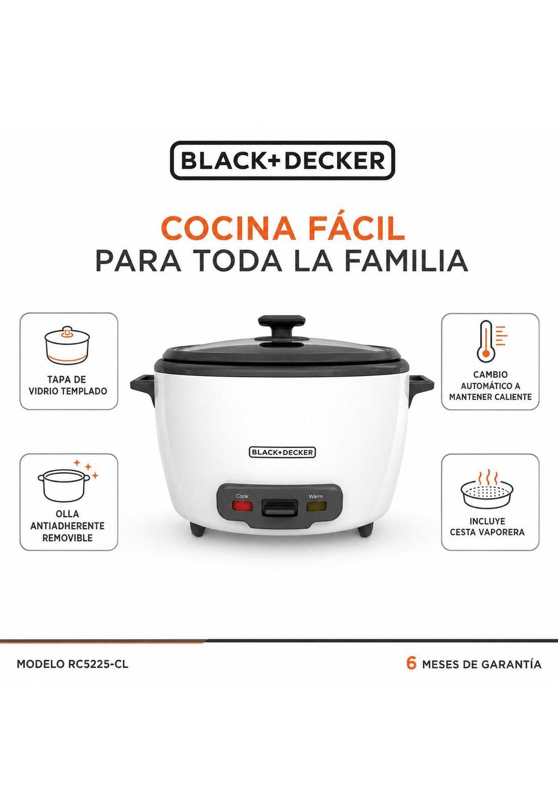 Olla Eléctrica Arrocera Multifuncional Black+Decker RC5225CL-5