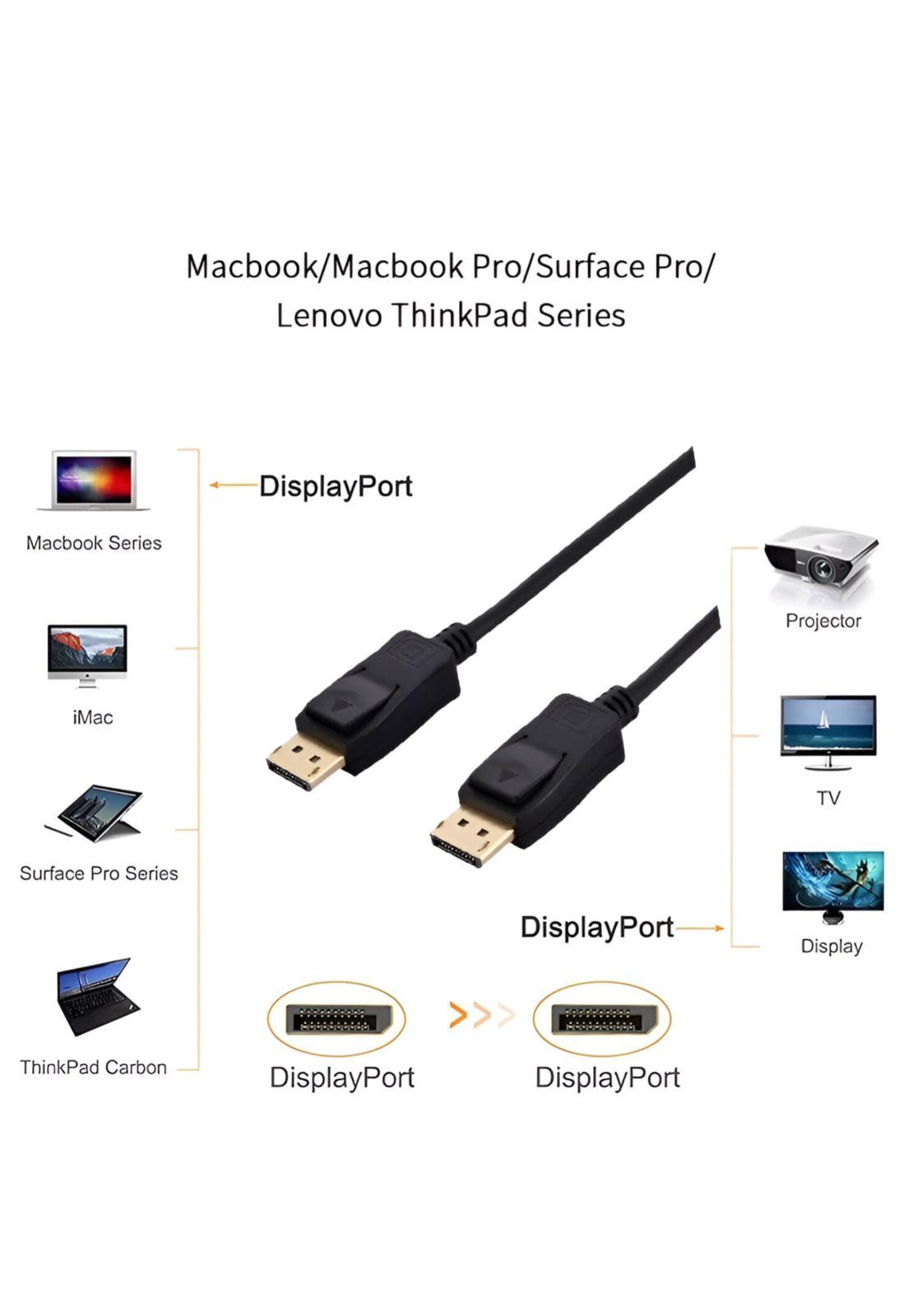 Cable DisplayPort 4K UHD + HDR 3D / 60HZ Ulink 1.8M 0150154-4