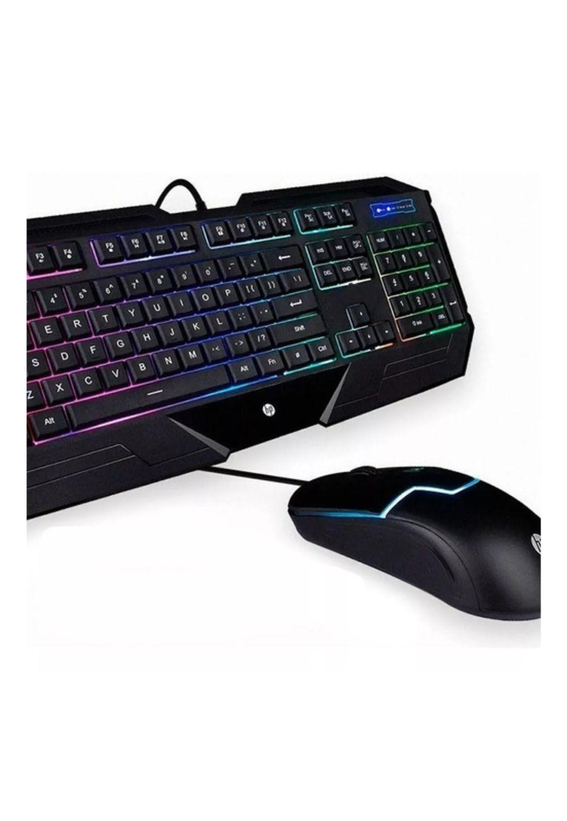 Kit Gamer Mouse & Teclado HP GK1100 Retroiluminado Full RGB-1