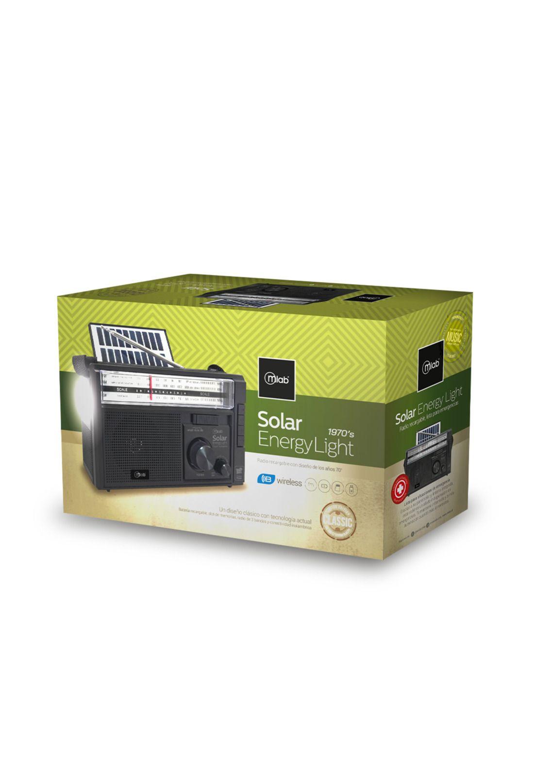 Radio AM/ FM/ SW/ BT Recargable USB-C + Carga Solar & Pilas-6