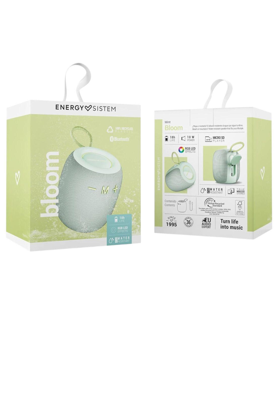 Parlante Bluetooth Energy Sistem Bloom Mint IPX6/ 10W/ 18Hrs-8