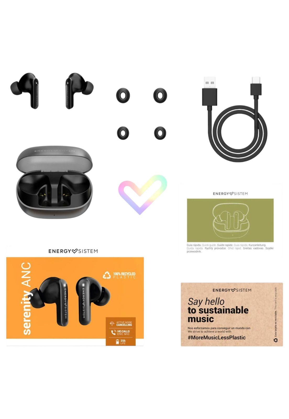 Audifonos Energy Sistem Serenity + ANC Black 25Hrs Autonomía-7
