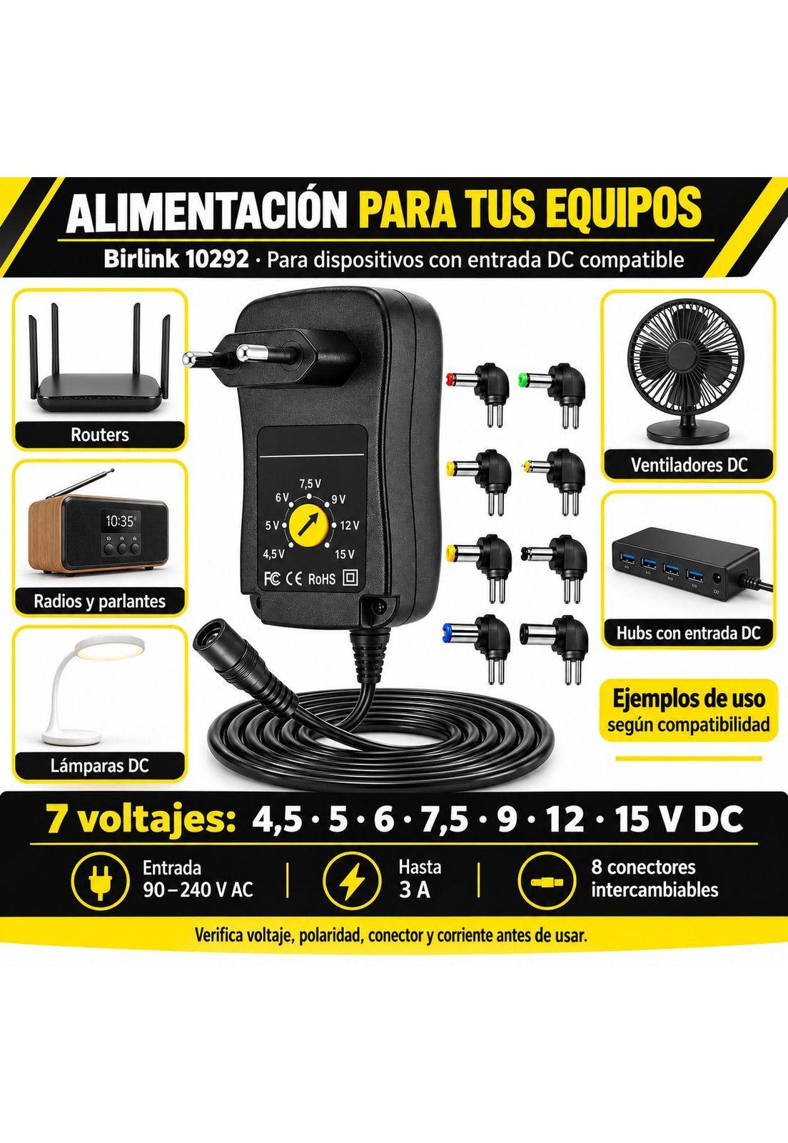 Fuente De Poder Universal Regulable 15V/3A Max Elimina Pilas-4