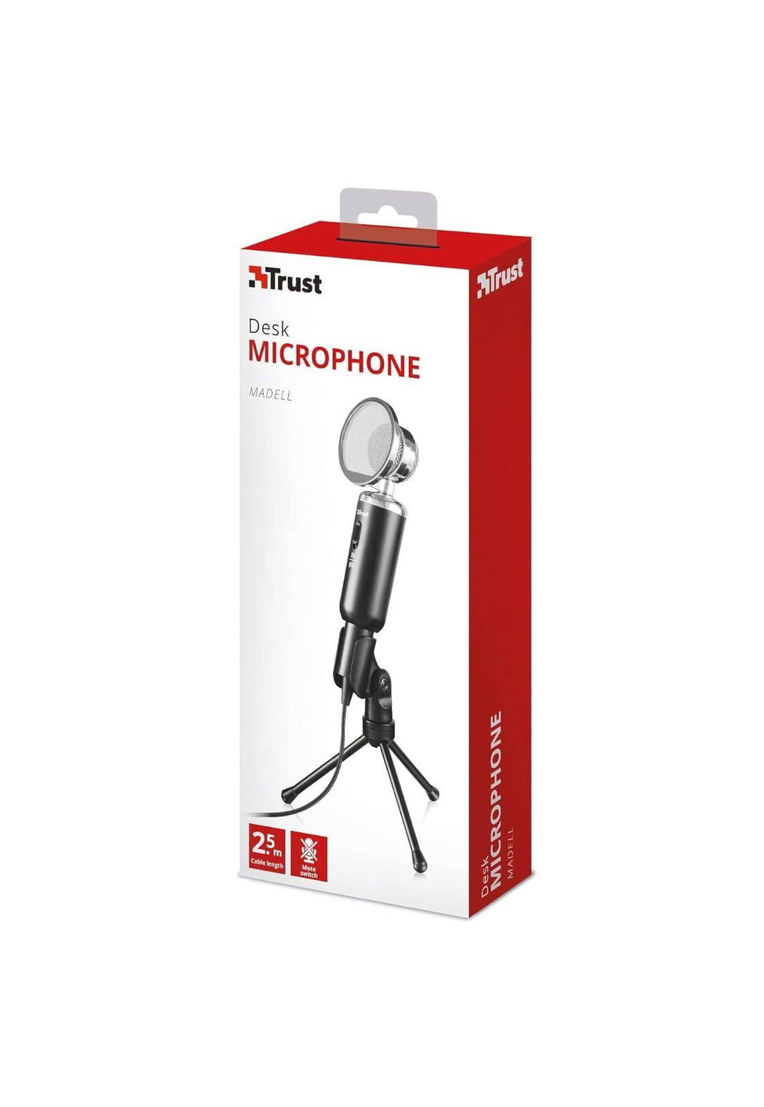 Microfono de Escritorio Trust Madell Jack 3.5mm con Filtro POP-6
