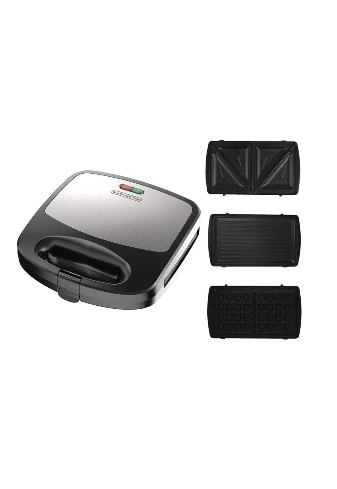 Sandwichera + Parrilla + Waflera Black + Decker WM2000S-CL-4
