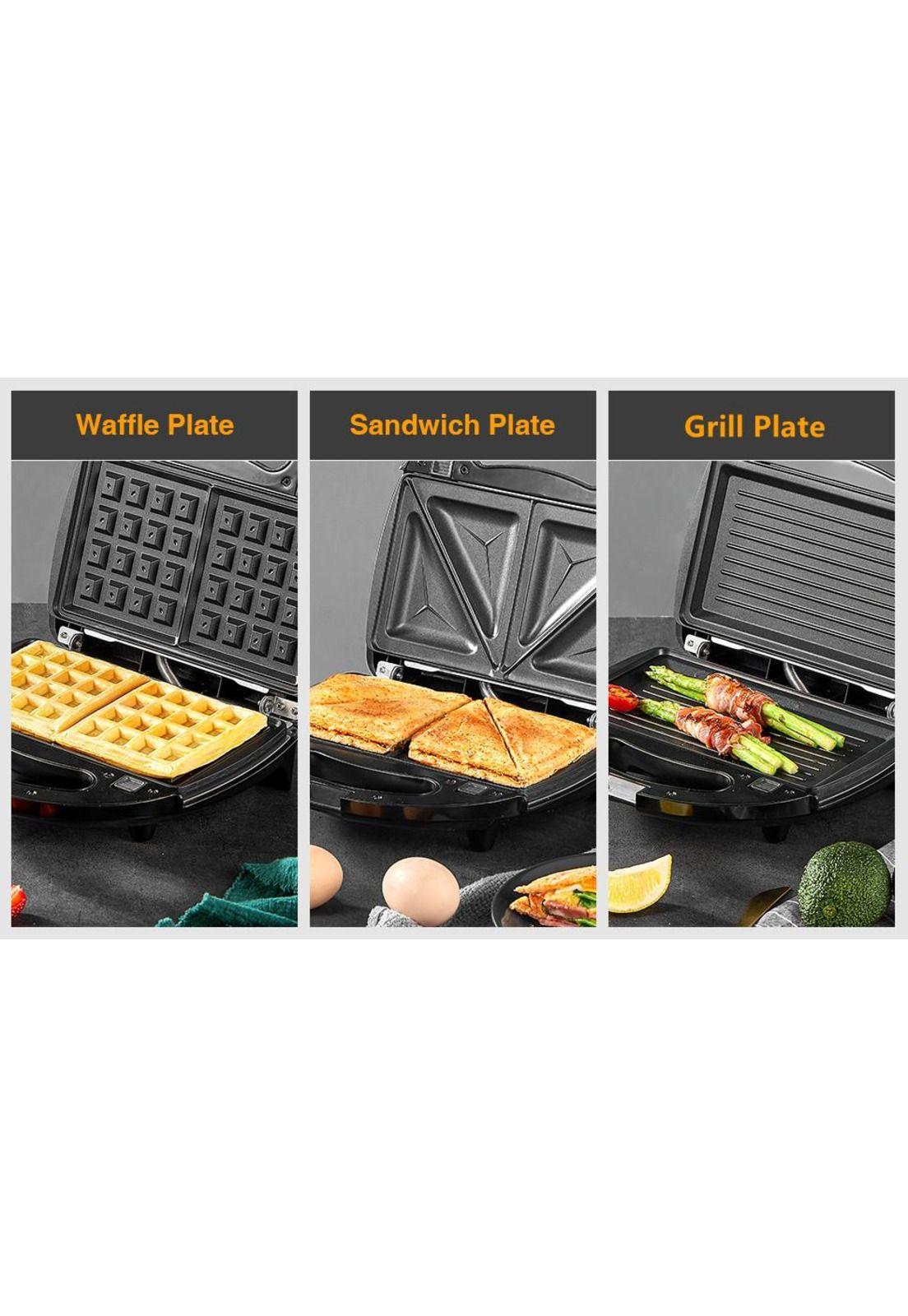 Sandwichera + Parrilla + Waflera Black + Decker WM2000S-CL-9