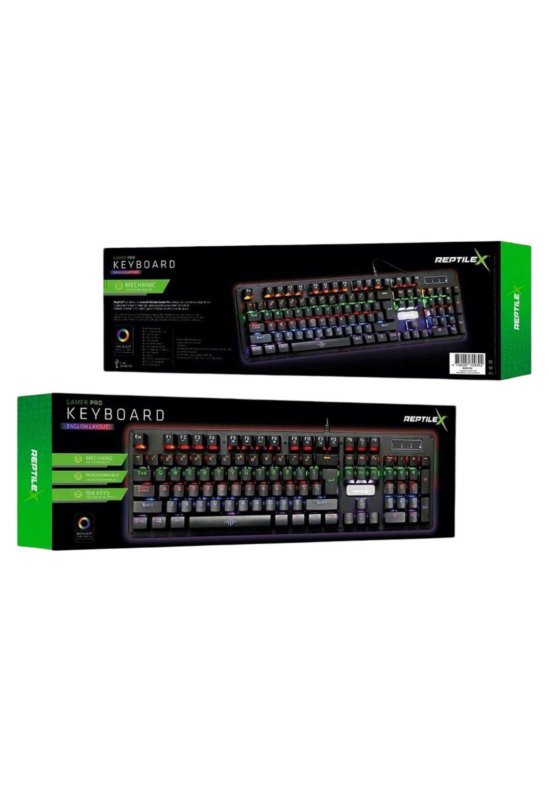 Teclado Mecanico Reptilex FULL RGB  para PC PS X-BOX RX-0018-2