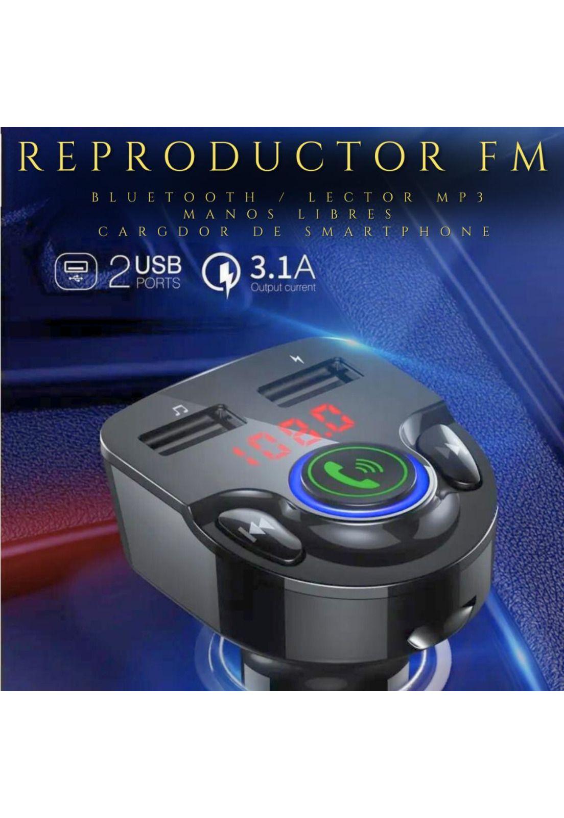 Transmisor FM para Auto BT + Manos Libres + Cargador 3A/ MP3-6