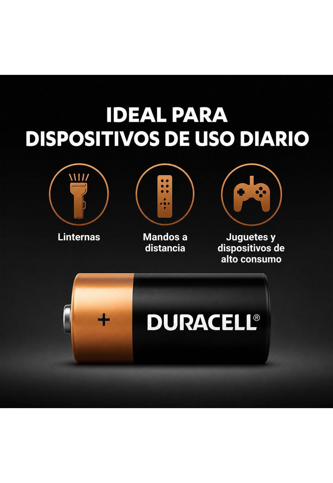 Pila Duracell D Alcalina Extra Duración-5