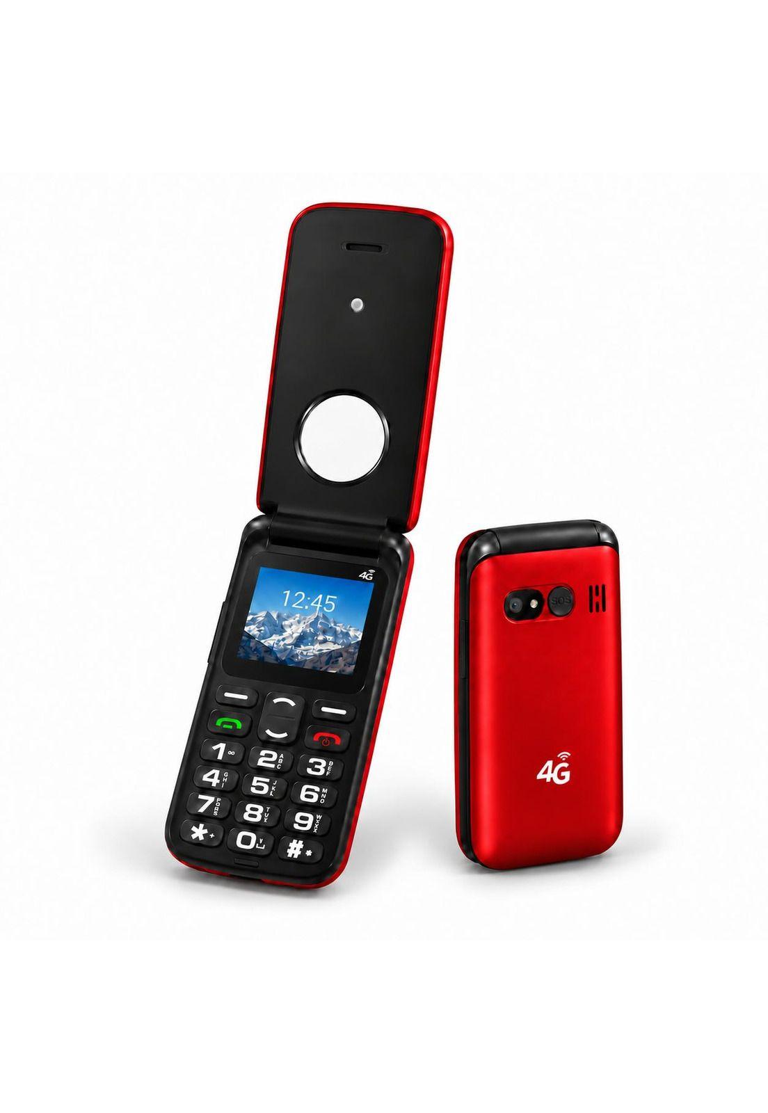 Celular Senior Para Adulto Mayor S.O.S Tecnolab 3G Tl038 Rojo-2