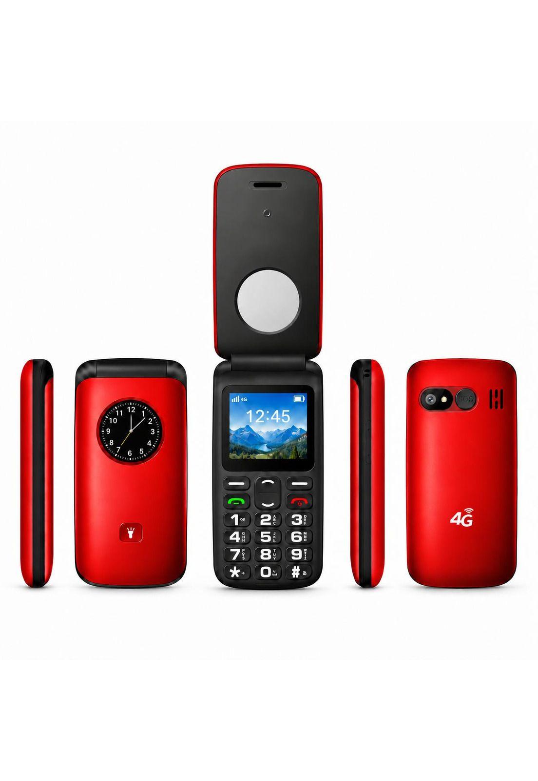 Celular Senior Para Adulto Mayor S.O.S Tecnolab 3G Tl038 Rojo-5