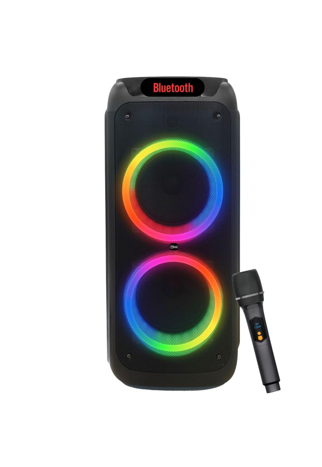 Parlante Karaoke Flaming BIG BASS Dual 8" MicWireless 60WRMS-6