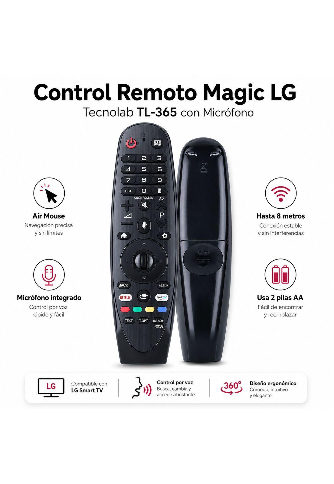 Control Remoto para LG Smart TV Magic con Micrófono TL-365-5
