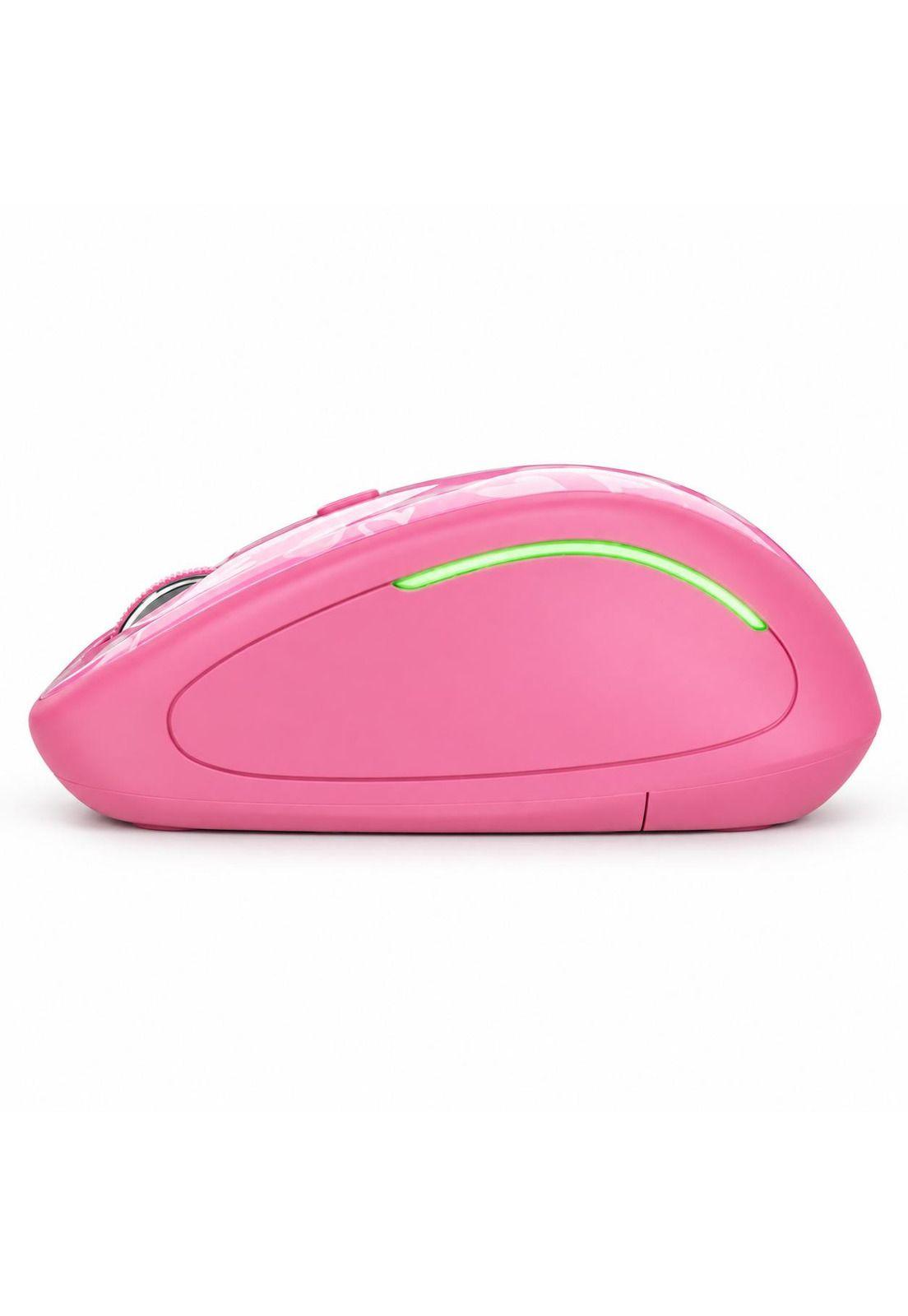 Mouse Inalambrico Rosado Retro Iluminado Rgb Trust Yvi 22336-2