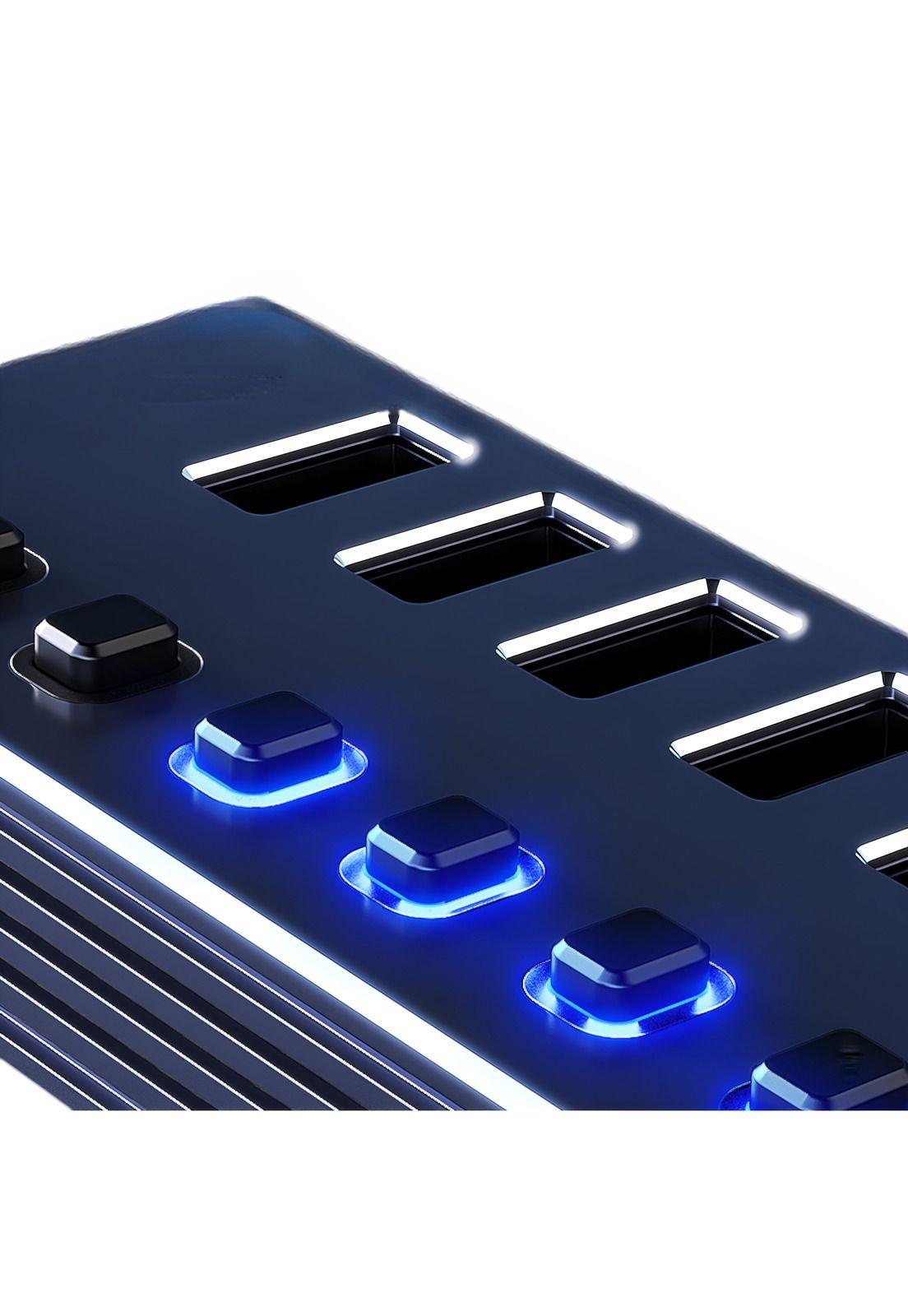 Hub USB de 7 Puertos 3.0 High Speed + Adaptador USB-C 5 Gbps-3