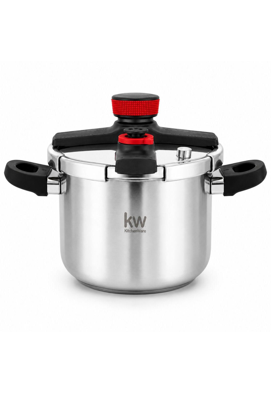 Olla a Presión KW Acero Inoxidable Oxford 6LT Triple Válvula-3