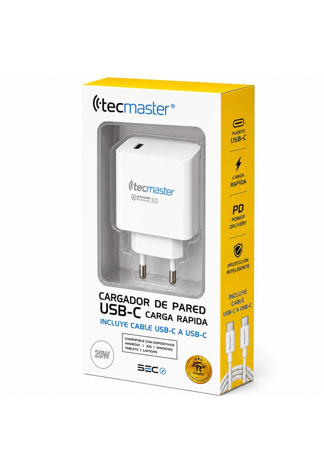 Cargador Type-C Tecmaster Power Delivery 20W SEC TM-200524-2