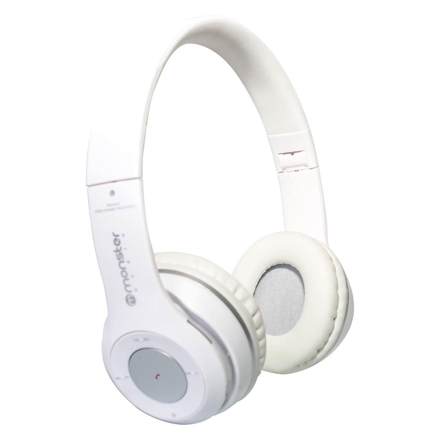 Audífono Bluetooth Plegable Radio FM/SD/ Monster 725White-1