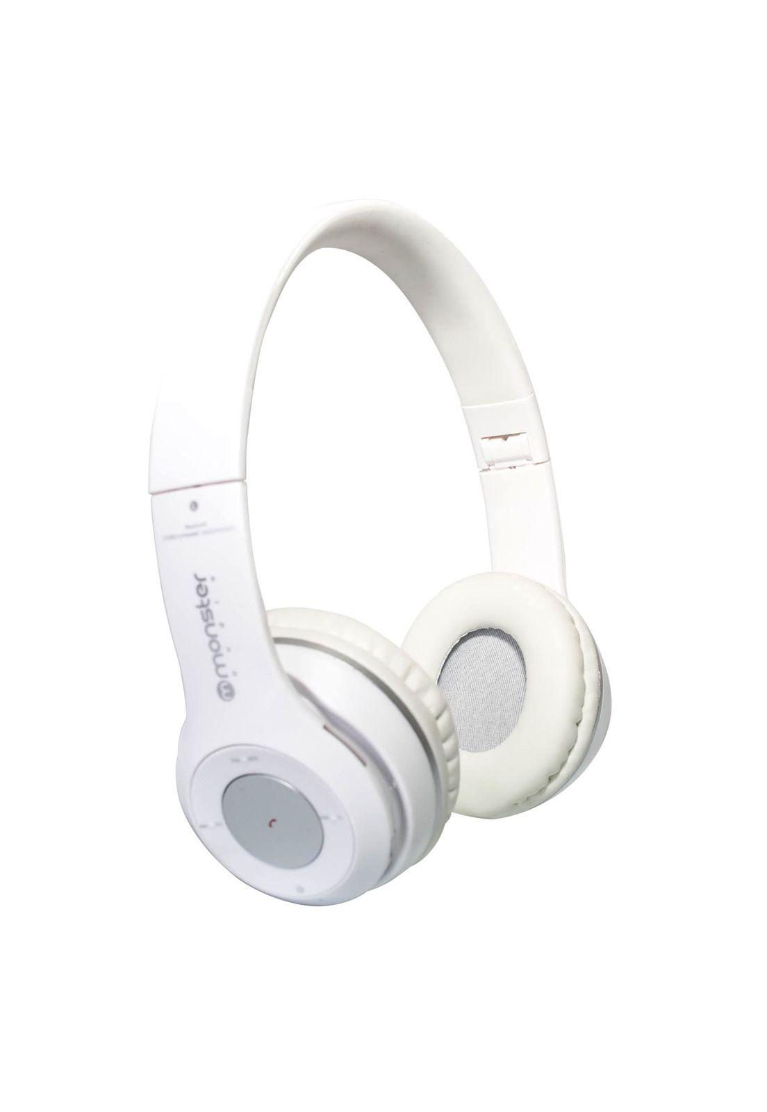 Audífono Bluetooth Plegable Radio FM/SD/ Monster 725White-0
