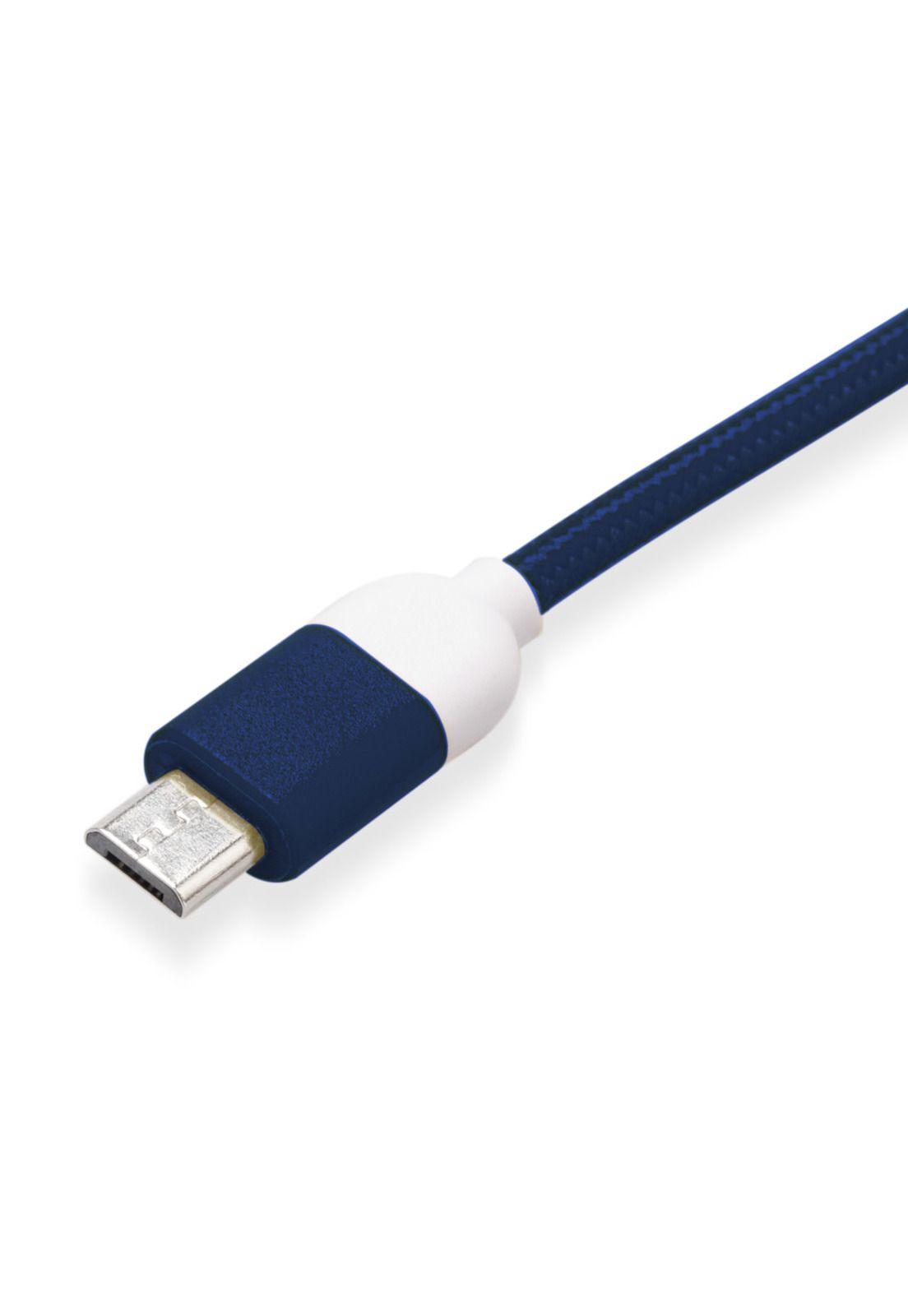 Cable De Datos Micro USB 1 MT Pantone High Speed Azul-2