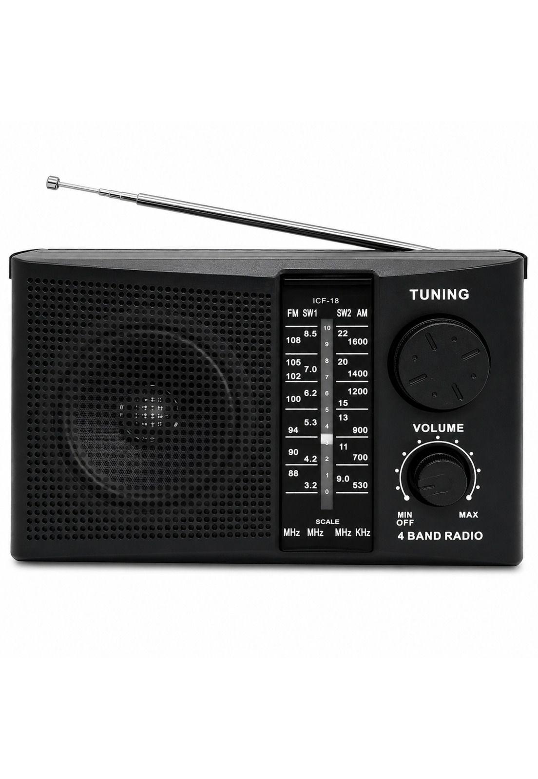 Radio AM / FM Multibandas Recargable a Pilas y Corriente 18R-0