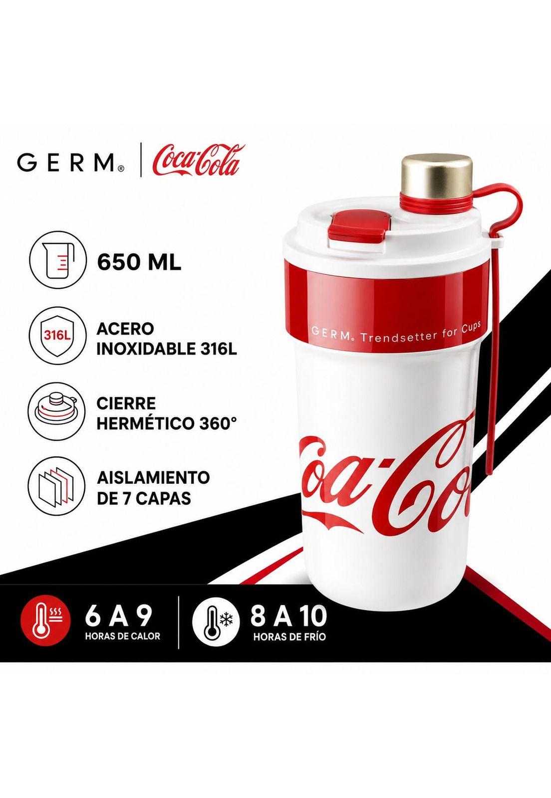 Vaso Térmico MUG Germ Coca-Cola Acero Inoxidable 650ML White-5
