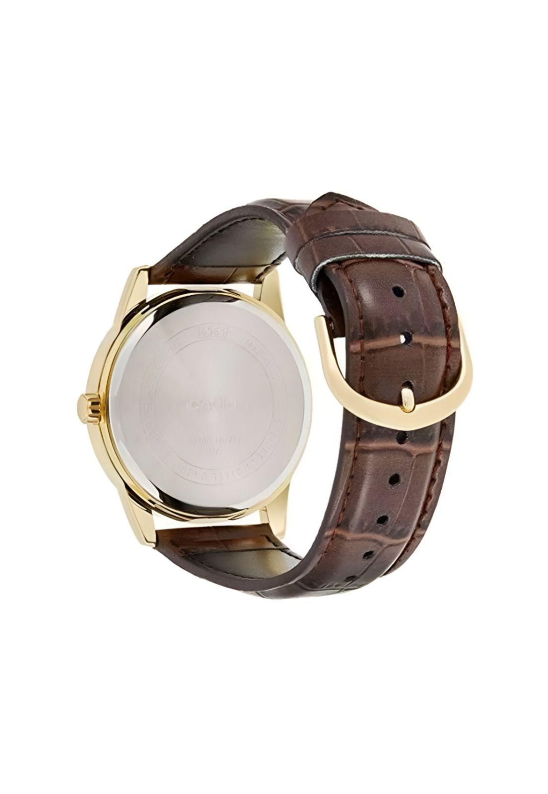 Reloj Casio Hombre Gold Cuero Mtp-V001Gl-9Budf-1