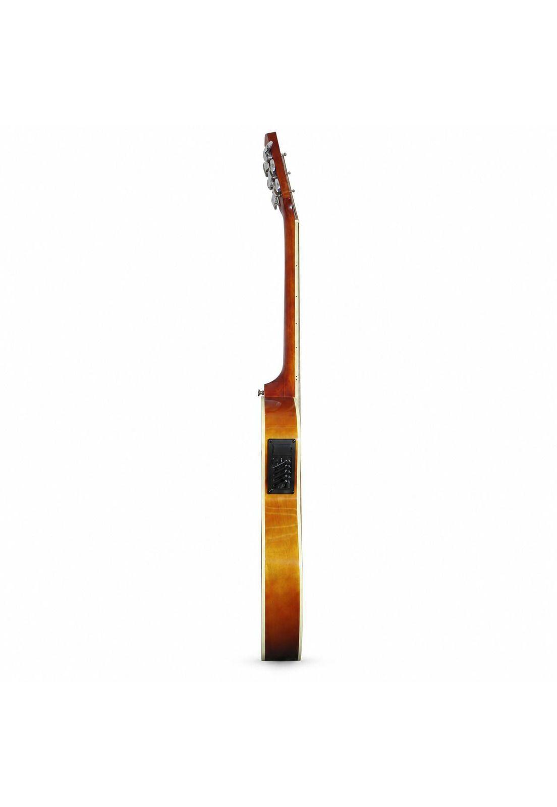 Guitarra Electroacústica Sevillana Cutaway Ultra Delgada Natural con Ecualizador y Funda-2