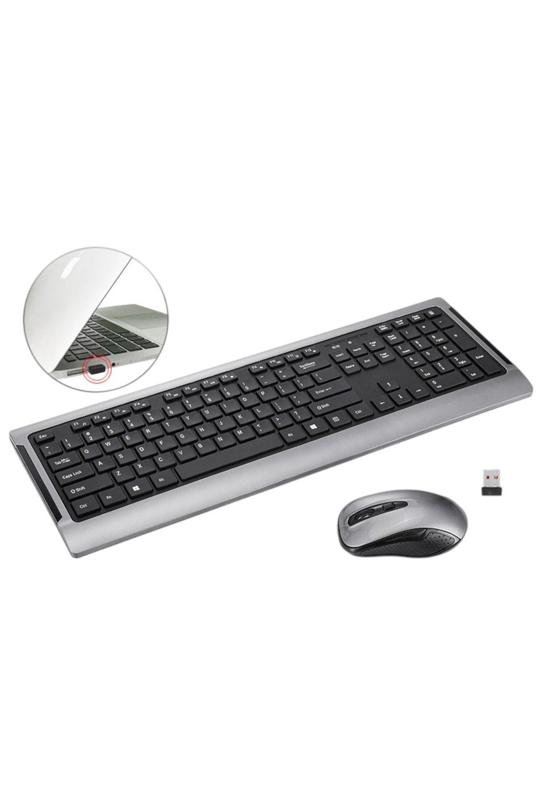Teclado y Mouse Inalambrico Teclas Planas Tecmaster LD100-6