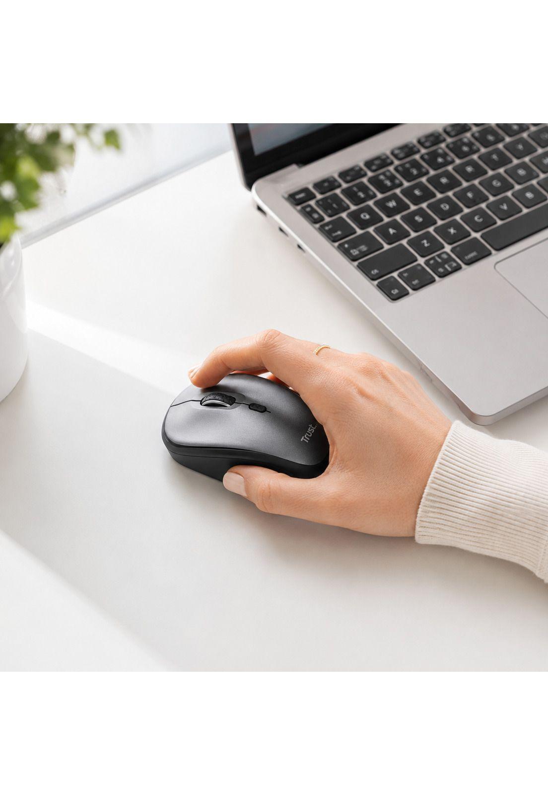 Mouse Inalámbrico Silencioso Trust YVI Eco Friendly BK 24549-9