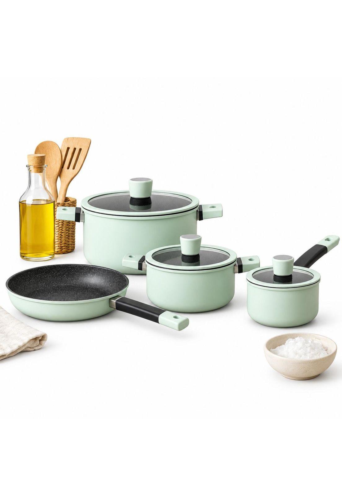 Pack Batería de Cocina Profesional KW Forged Aluminum Ceramic Soho Mint-7