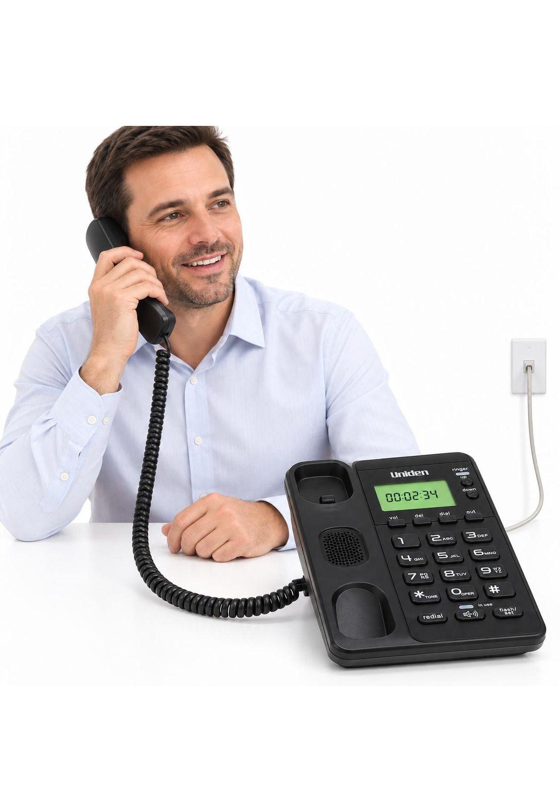 Telefono De Red Fija Sobre Mesa Uniden Con Manos Libre UND6404N-3