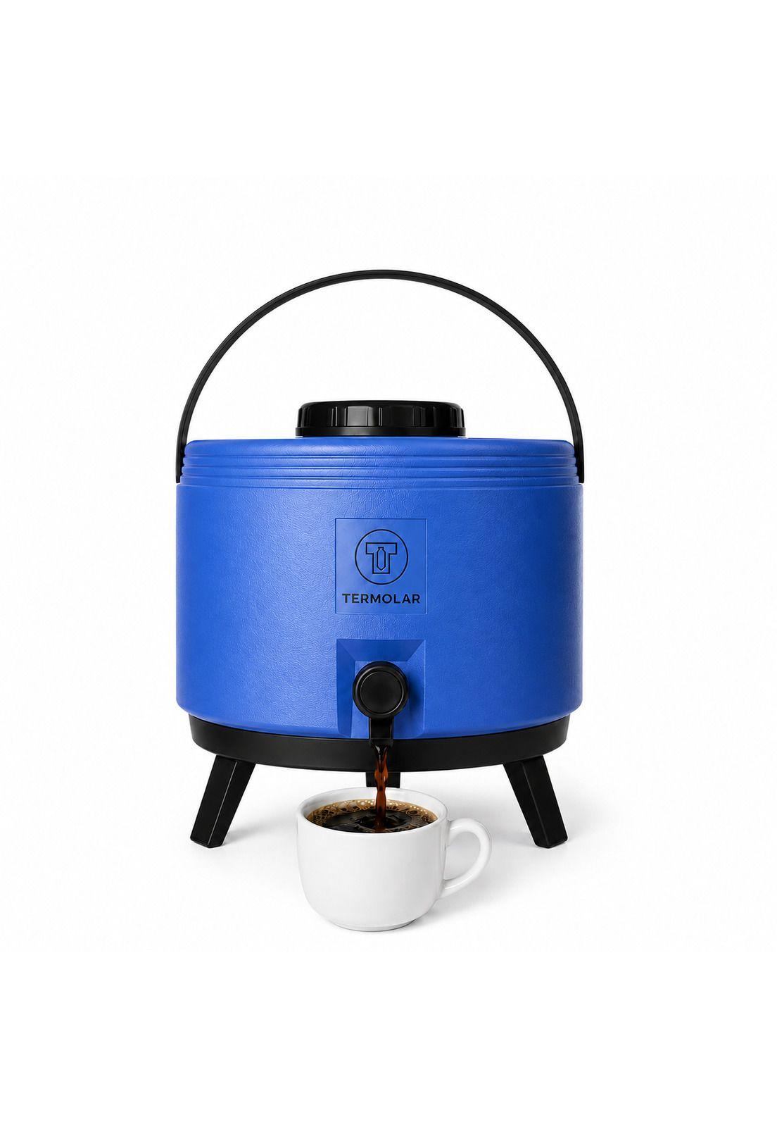 Maxi Termo 6 Litros Termolar Azul para Agua Caliente y Fria-8