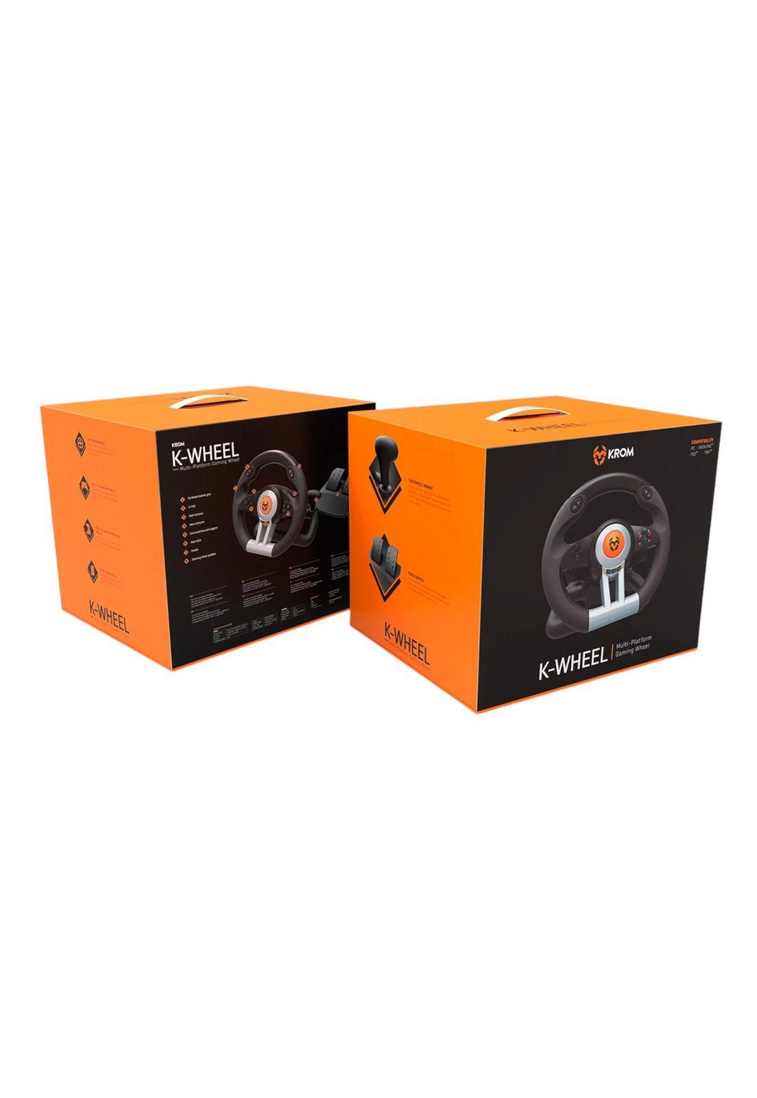 Kit Volante Con Pedales Krom K-Wheel Premium Ps4 Xbox One PC-4