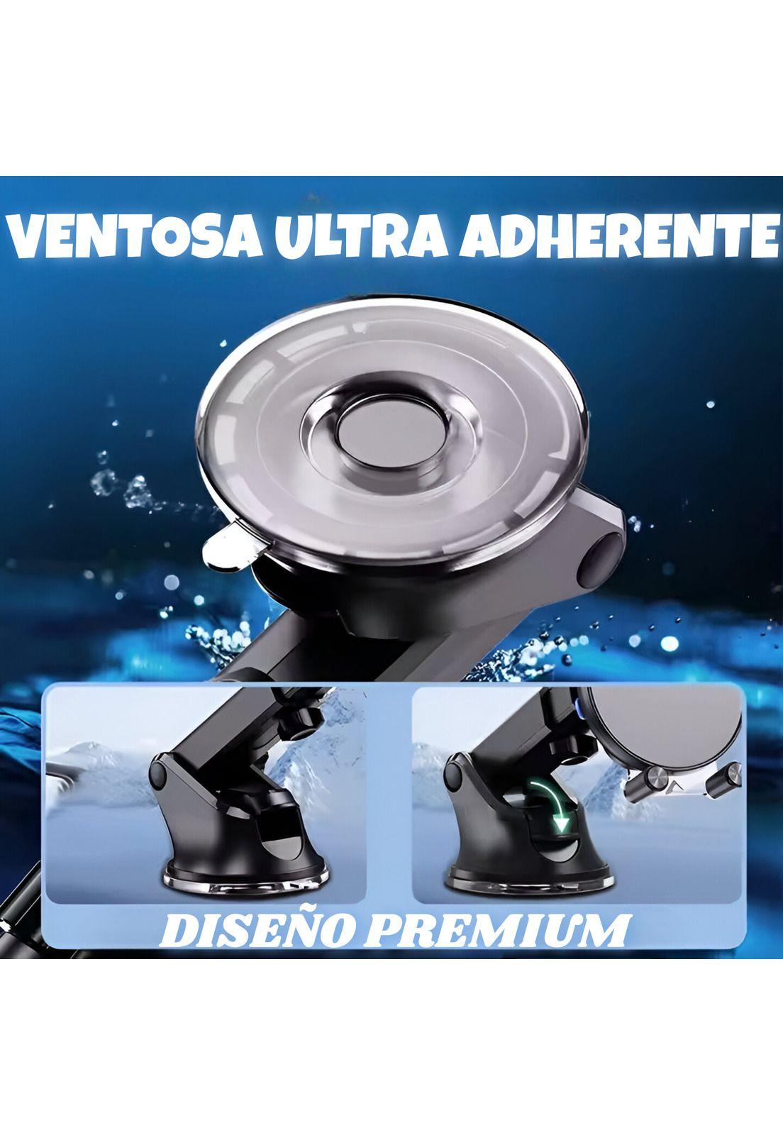 Soporte de Auto con Carga Inalámbrica 15W Tecmaster TM200543-4