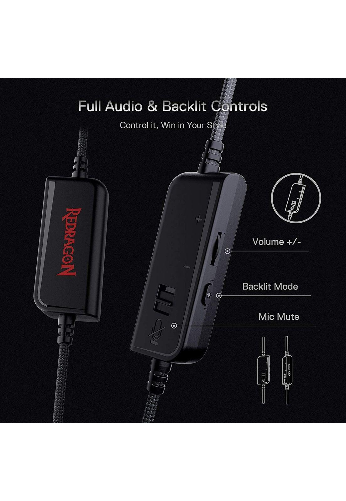 Audifonos USB Redragon Pandora Audio 7.1 Envolvente Multiplataformas-0
