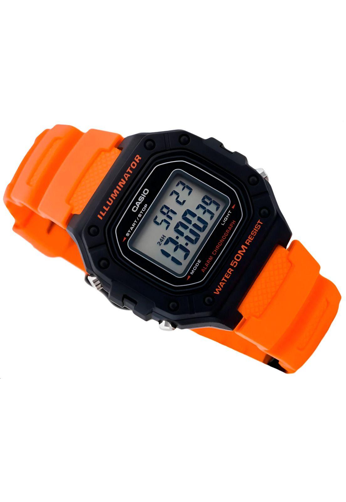 Reloj Casio Hombre W-218H-4B2VDF Orange Edition-5