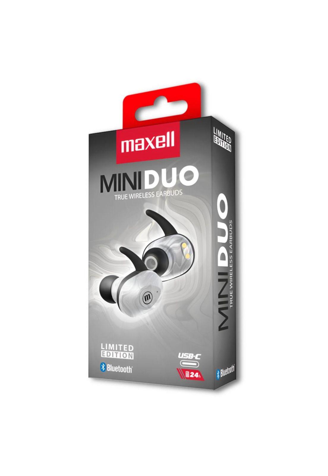 Audífonos Maxell Mini Duo TWS Bluetooth White Limit Edition-0