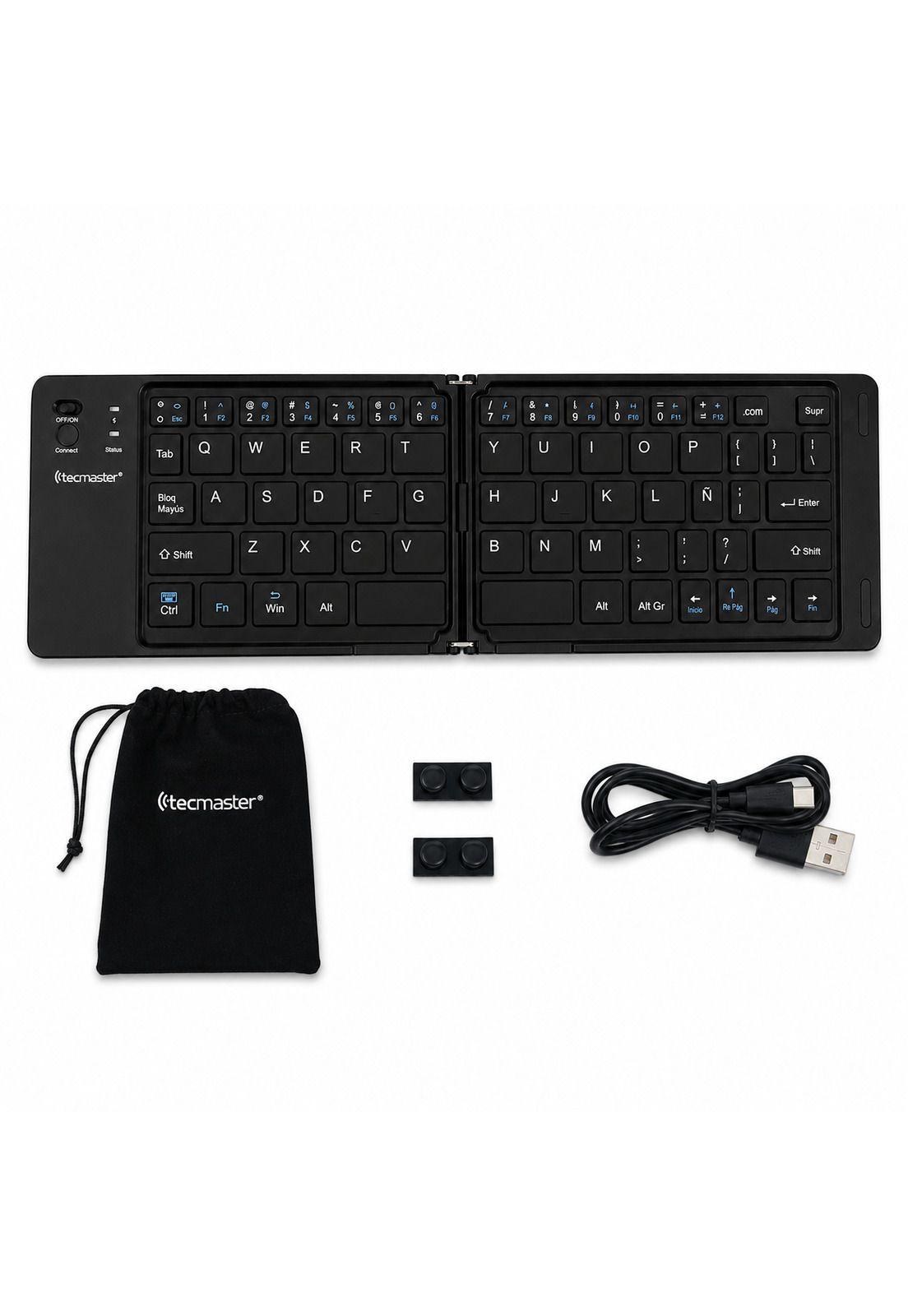 Teclado Bluetooth Plegable Multiplataformas Black-6