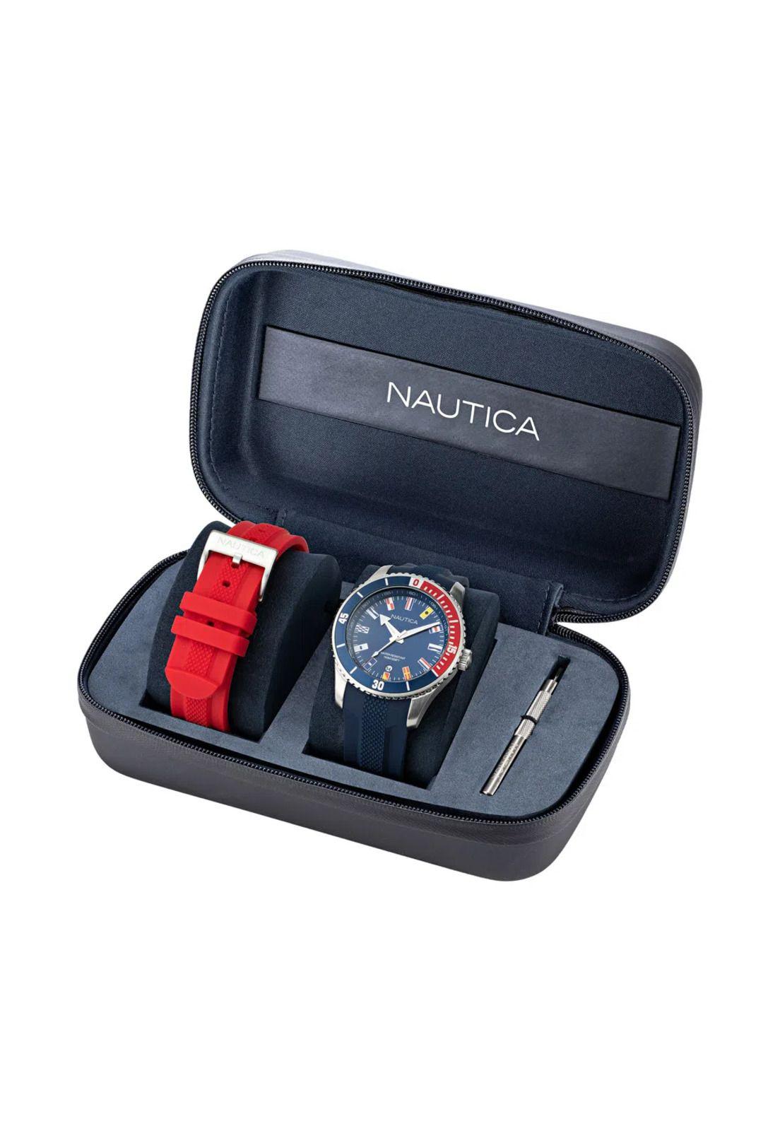 Reloj Nautica Hombre Deluxe Edition Nappbs038 Doble Correa-5