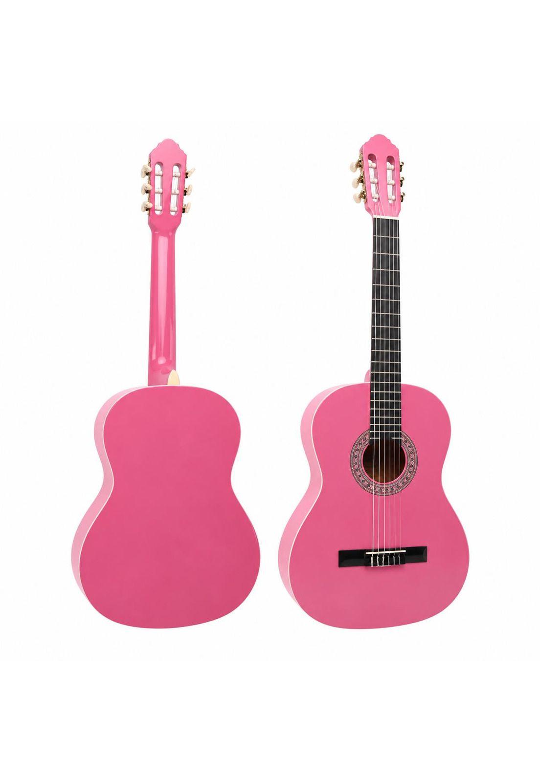 Guitarra Clásica Sevillana Rosada 39” Con Alma y Funda 8451-2