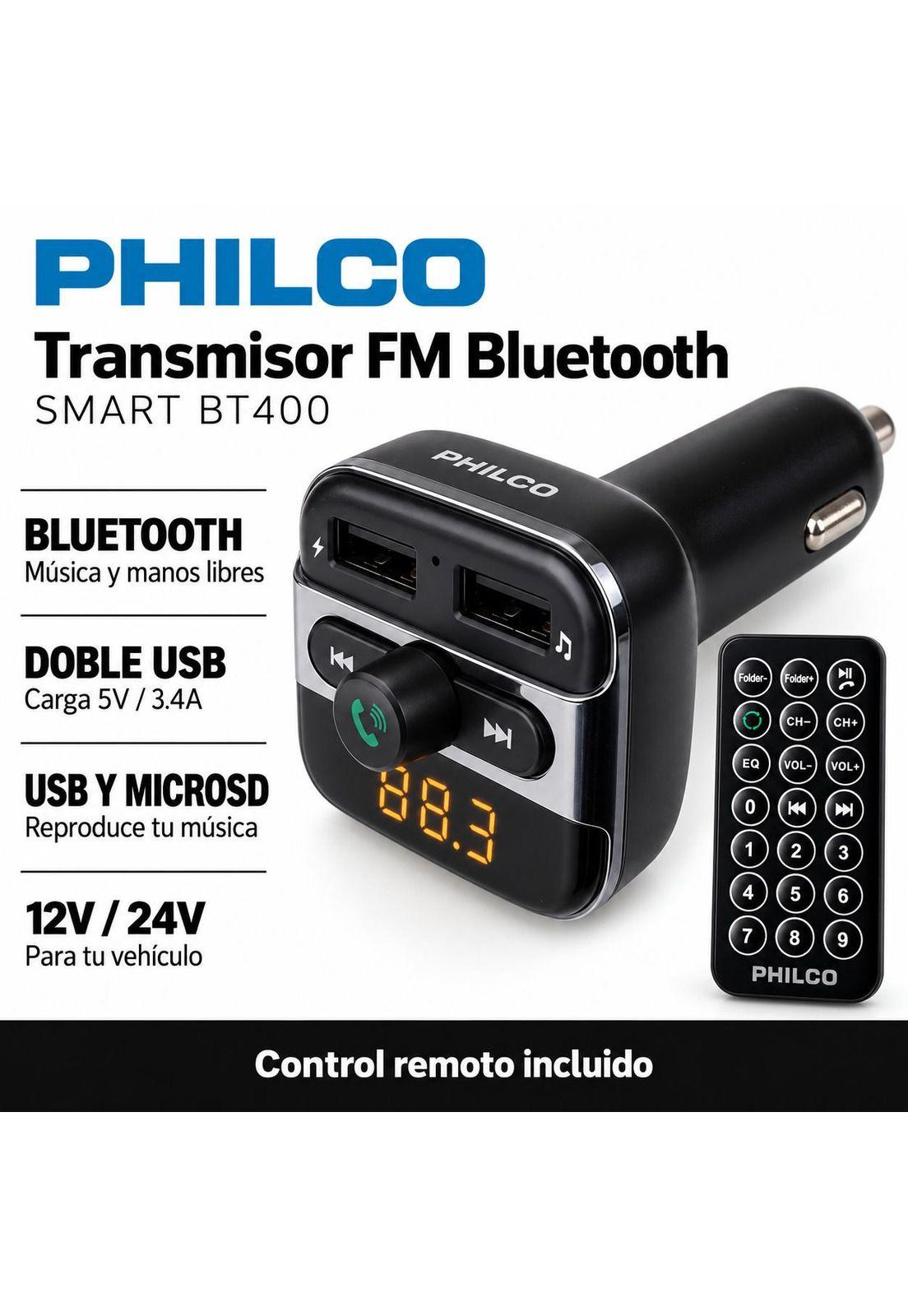 Reproductor de Música para Auto - Transmisor FM Smart BT400-3