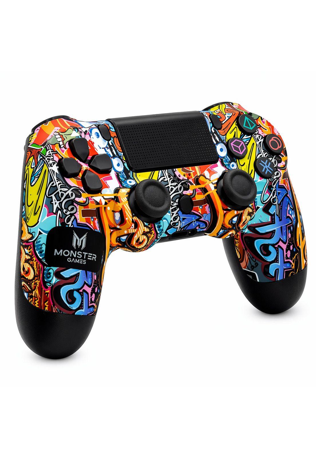 Gamepad Inalámbrico Monster Multiplataformas Graffitis-0