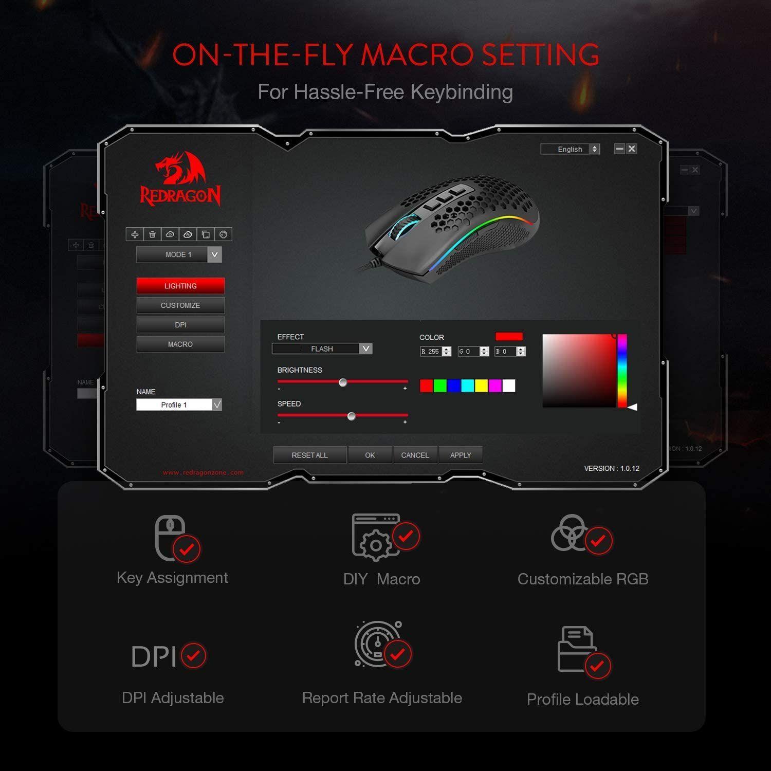 Mouse Gamer Redragon Gamer Storm Elite Gaming 16.000 Dpi-12