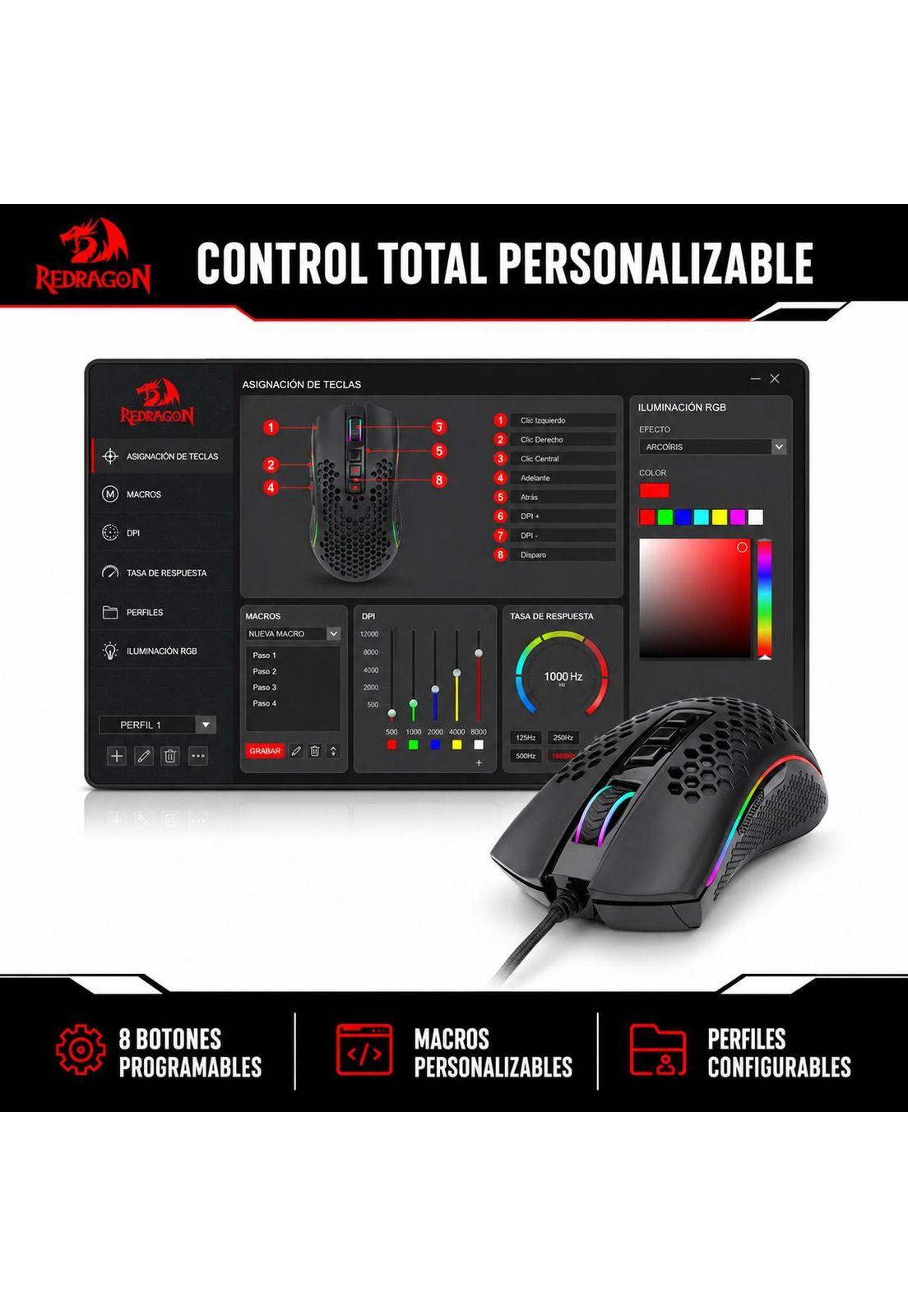 Mouse Gamer Redragon Gamer Storm Elite Gaming 16.000 Dpi-8