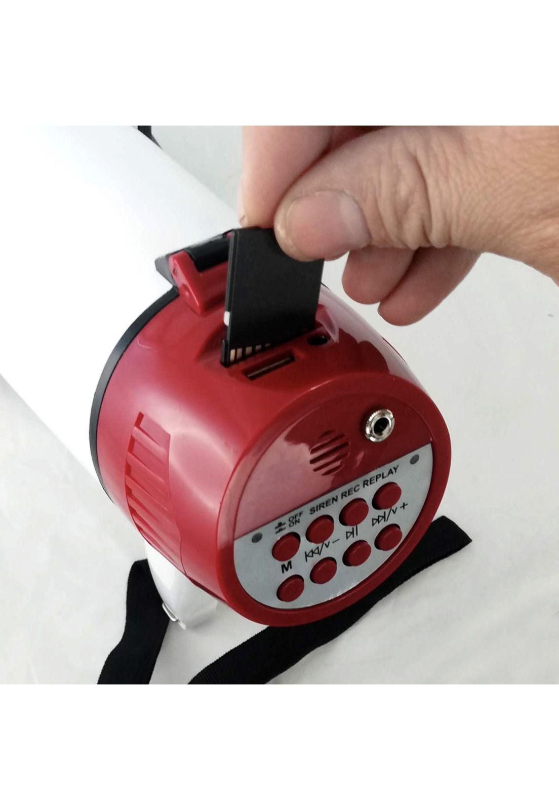 Megáfono Amplificador 25W Recargable +Micrófono de Mano 500m-9
