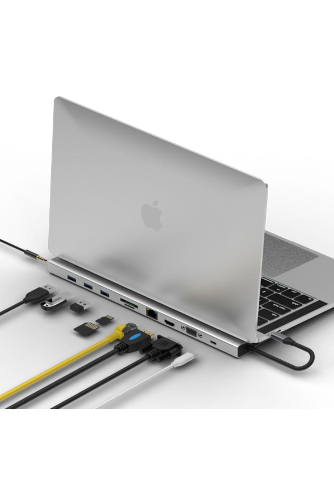 Hub Multipuerto Type-C (10en1) Profesional PD60W 4K Gigabyte-3