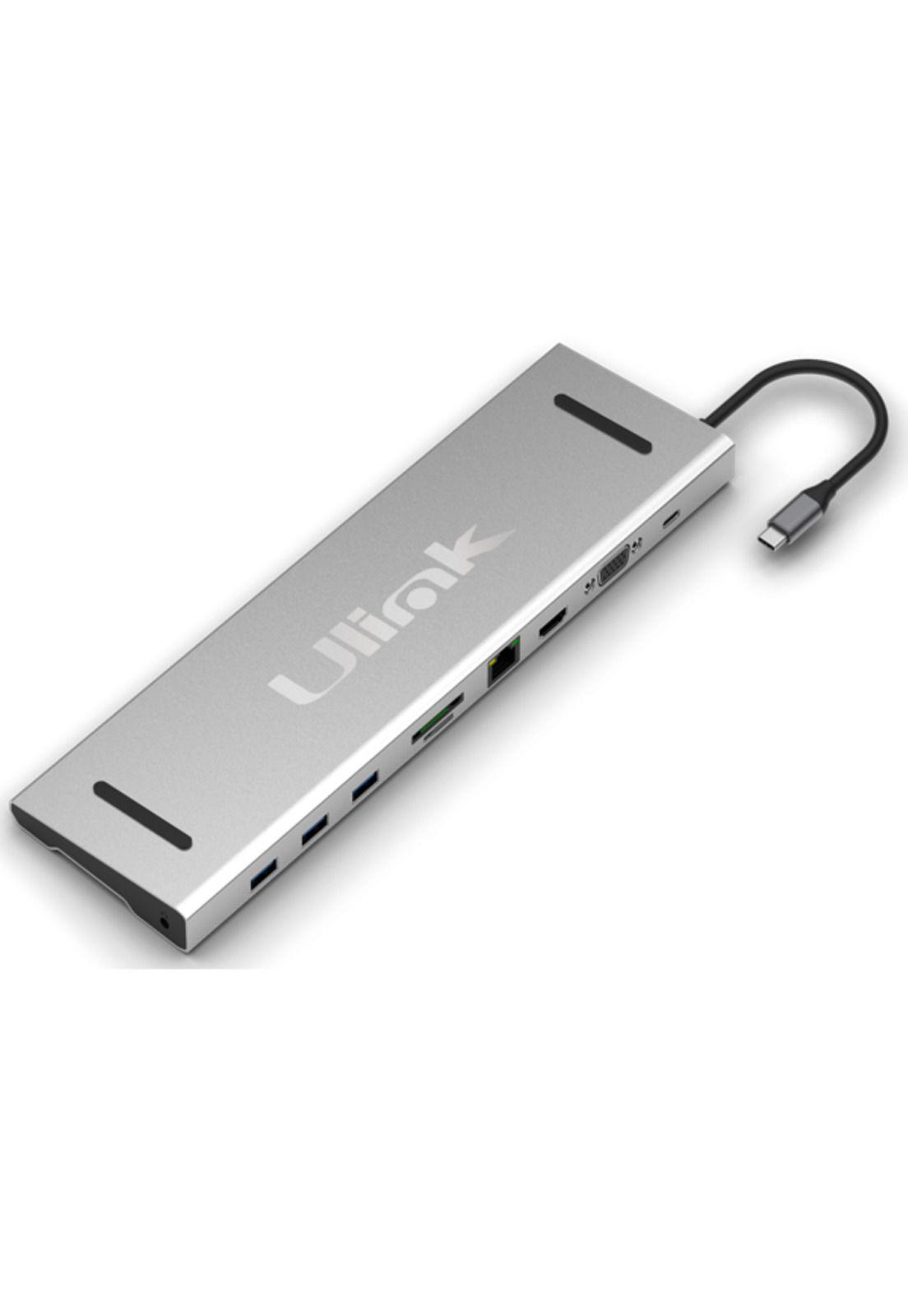 Hub Multipuerto Type-C (10en1) Profesional PD60W 4K Gigabyte-5